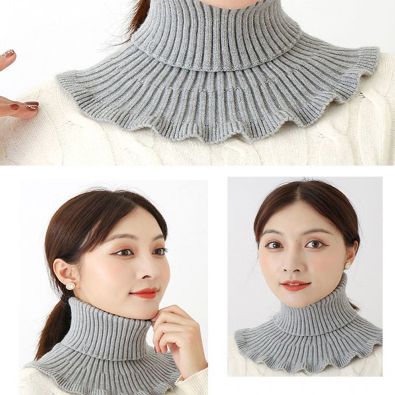 Windsor Knot Tie - New-Warm Knitted Fake Collar Woolen Turtleneck