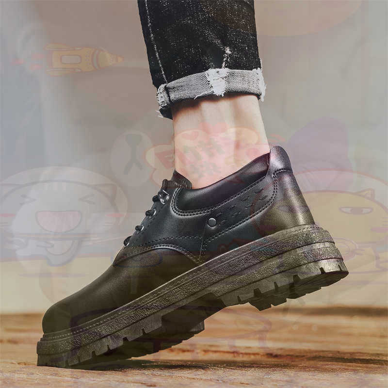 Tall Men Formal Wear - Dark Natural Leather Fashion Trainers Tennis