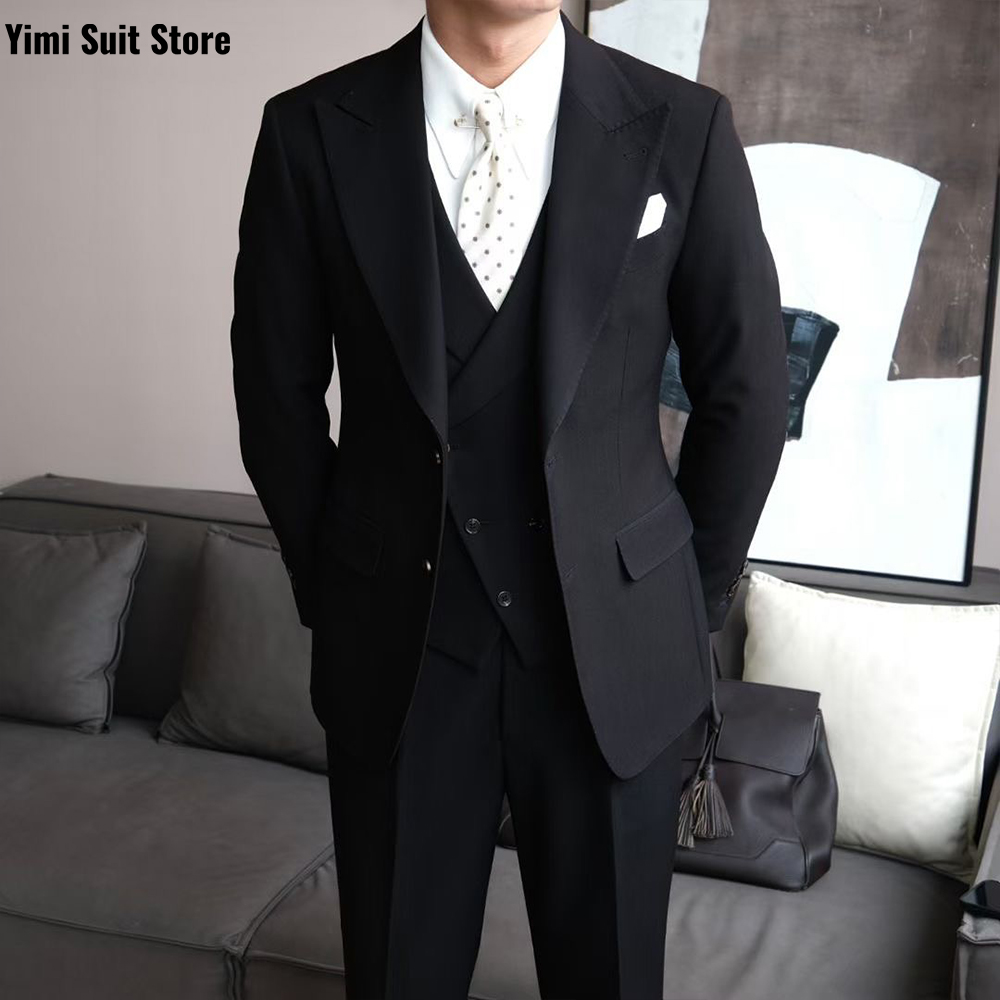 Black High Quality Men's Suits - đánh giá và giá Men Formal Wear Modern