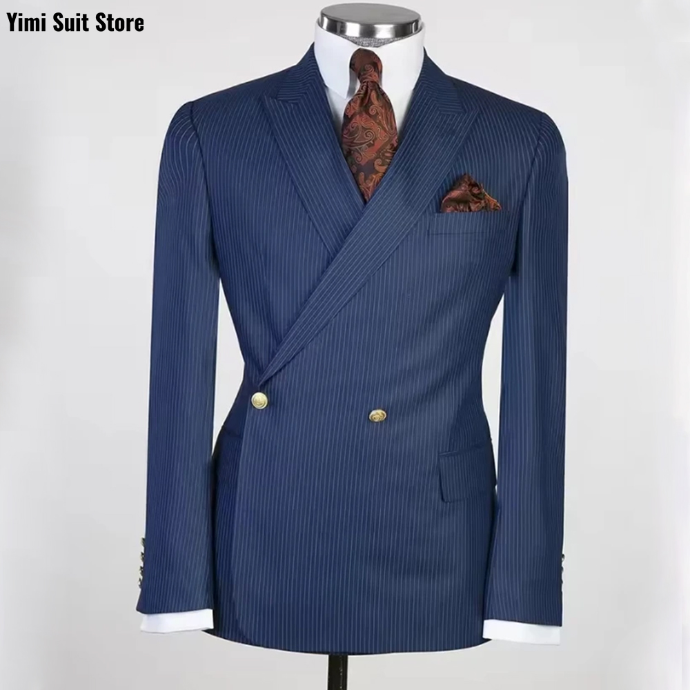 Pinstripe Men Suits 2 Pieces O - đánh giá và giá Men Formal Wear Modern