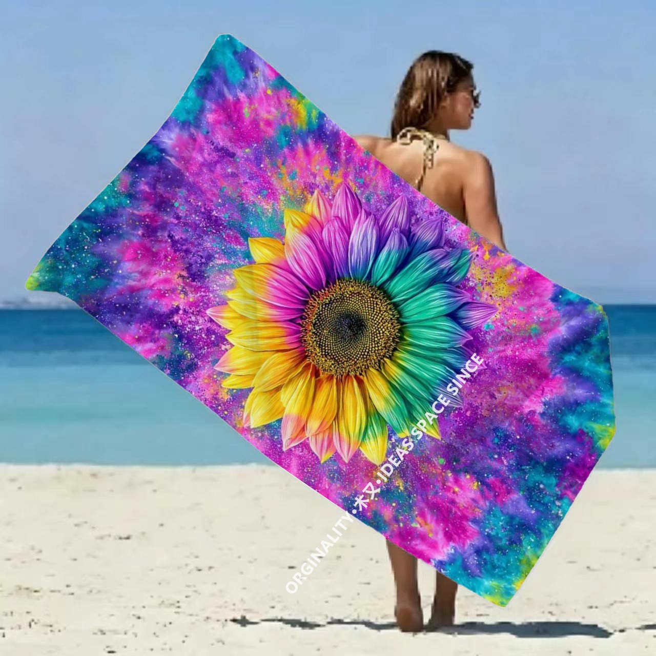 Tie Dye Rainbow Sunflower Beac - đánh giá và giá Windsor Knot Tie