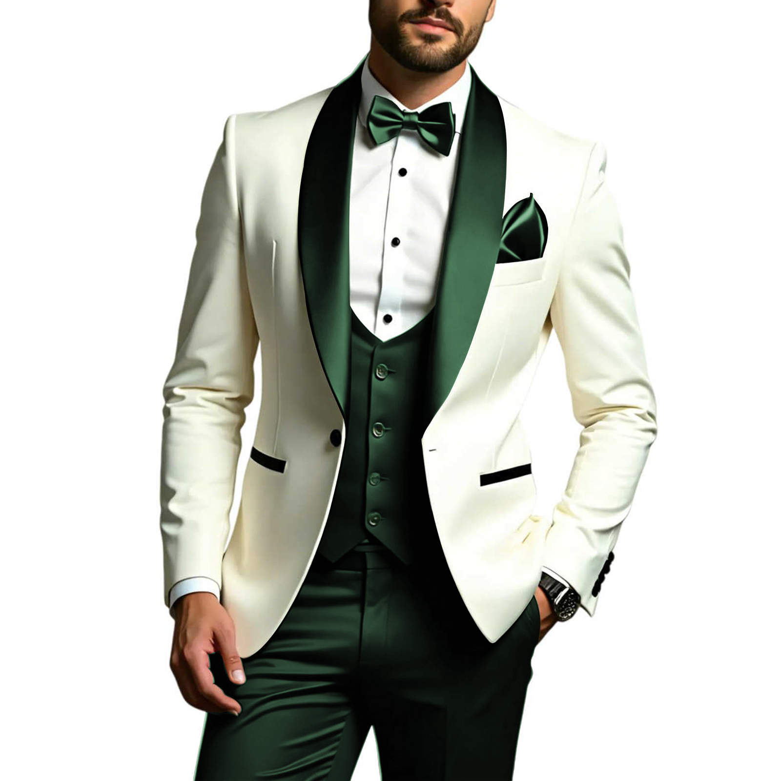 Men's 3 Piece Suits Slim Fit T - đánh giá và giá Men Formal Wear Modern