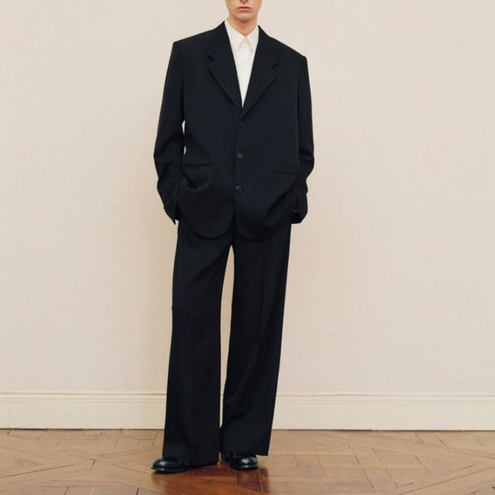 Men's Black Oversized Suit Set - đánh giá và giá Men Formal Wear Pants
